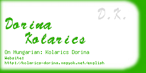 dorina kolarics business card